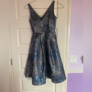 Black house white market blue A line dress.  Worn 1 time.  Size 0
